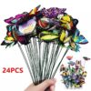 Bunch of Butterflies Garden Yard Planter Colorful Whimsical Butterfly Stakes Decoracion Outdoor Decor Gardening Decoration